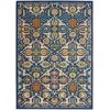 Nourison Home Allur ALR03 Navy Multicolor 5 ft. 3 in. X 7 ft. 3 in. Area Rug