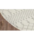 Nourison Astra Machine Washable Ivory ASW10 5 ft. 3 in. Round Rug