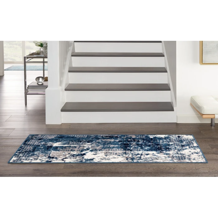 Nourison Grafix Navy Blue GRF38 3 ft. X 5 ft. Rectangle Rug
