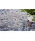 Nicole Curtis Machine Washable Series 1 Ivory Navy SR101 2 ft. X 6 ft. Rectangle Rug