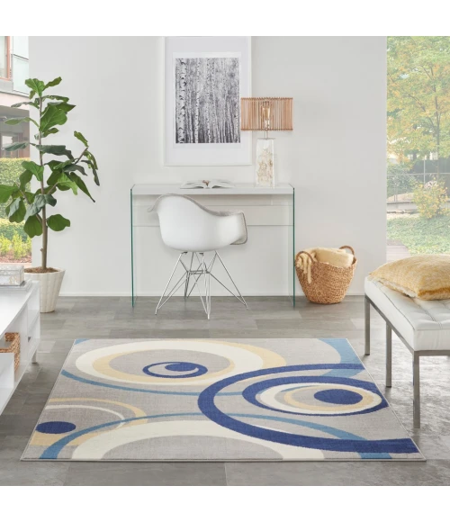 Nourison Grafix Area Rug GRF21-Grey