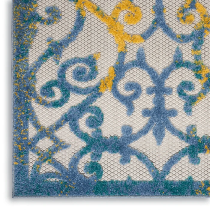 Nourison Aloha Area Rug ALH21 Ivory Blue 12' x 15'