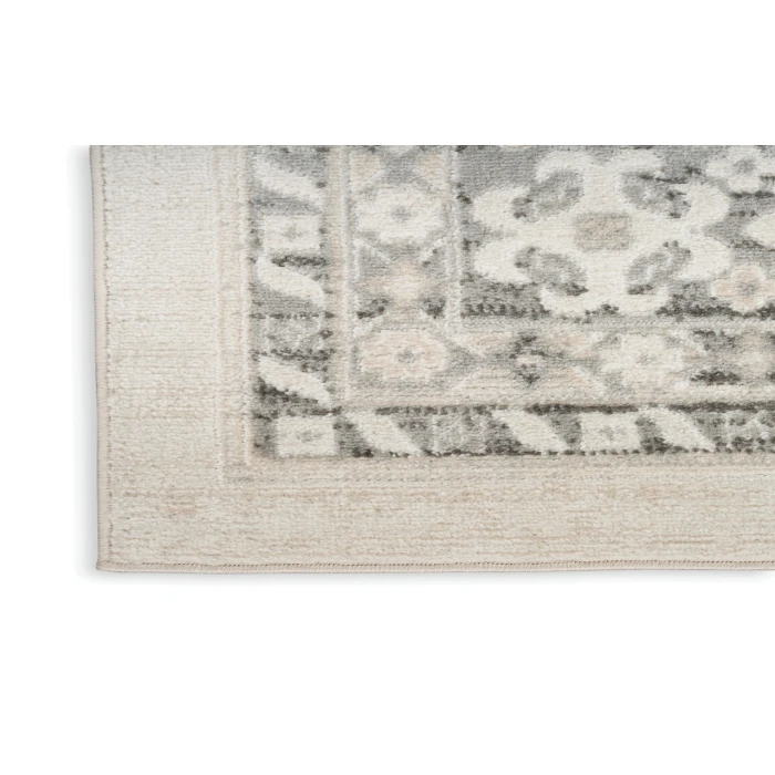 Nourison Serenity Home Ivory Grey SRH01 2 ft. 2 in. X 7 ft. 6 in. Rectangle Rug
