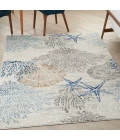 Nourison Seaside Ivory Grey Blue SDS04 5 ft. X 7 ft. Rect. Rug