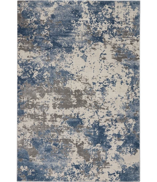 Nourison Rustic Textures Area Rug RUS08-Grey/Blue