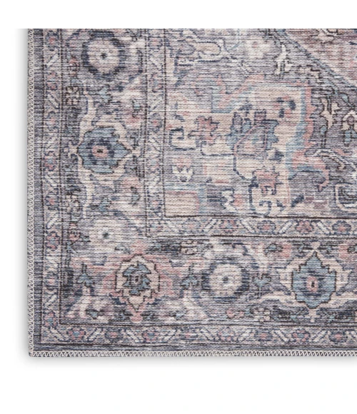 Nicole Curtis Machine Washable Series 1 Area Rug SR101 Black 5' x 7'