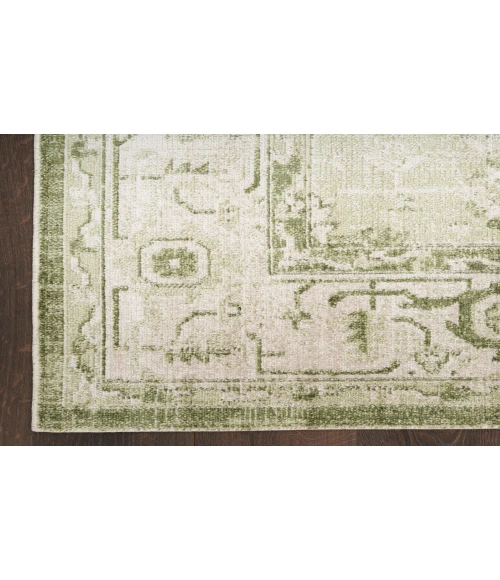 Nourison Astra Machine Washable Ivory Green ASW11 3 ft. 3 in. X 5 ft. Rectangle Rug