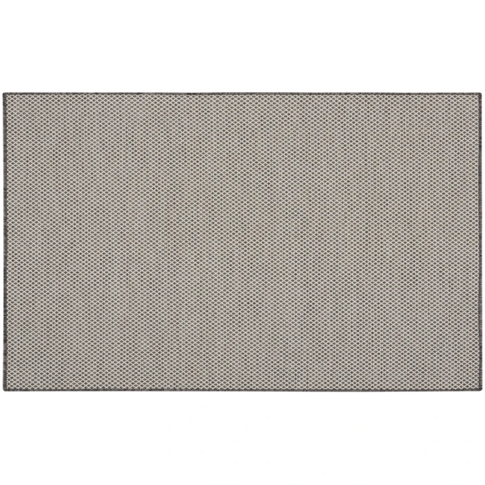 Nourison Courtyard Ivory/Charcoal COU01 4 ft. Square Rug