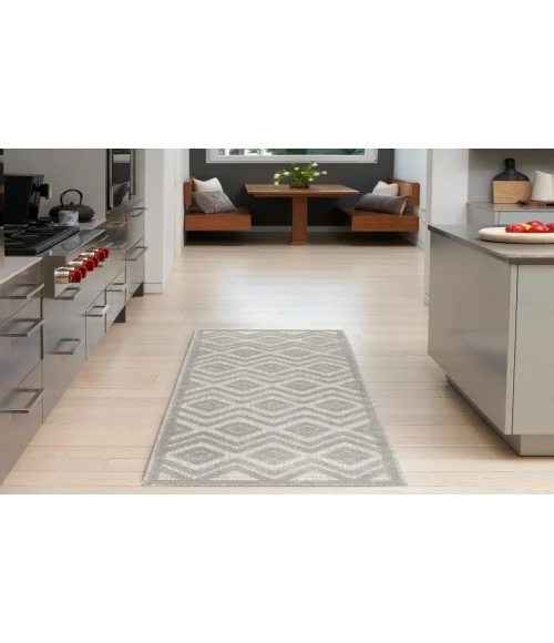 Nourison Versatile Silver Grey NRV01 2 ft. X 6 ft. Rectangle Rug