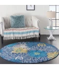 Nourison Passion Round Area Rug PSN17-Blue