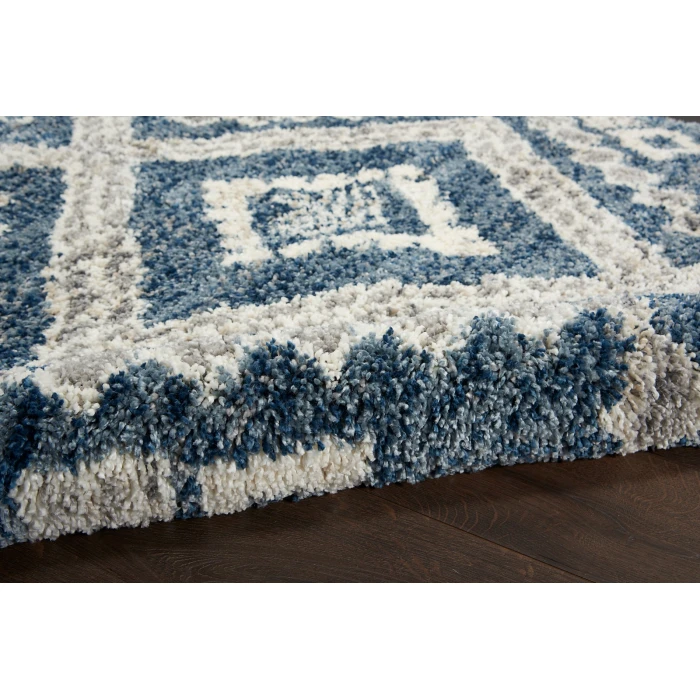 Nourison Oslo Shag Denim Blue OSL02 4 ft. X 6 ft. Rect. Rug