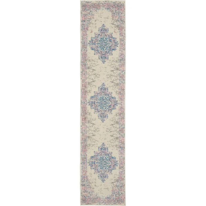 Nourison Grafix Runner Area Rug GRF14-Ivory/Pink