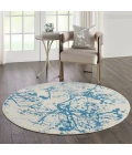 Nourison Jubilant Round Area Rug JUB12-Ivory/Blue