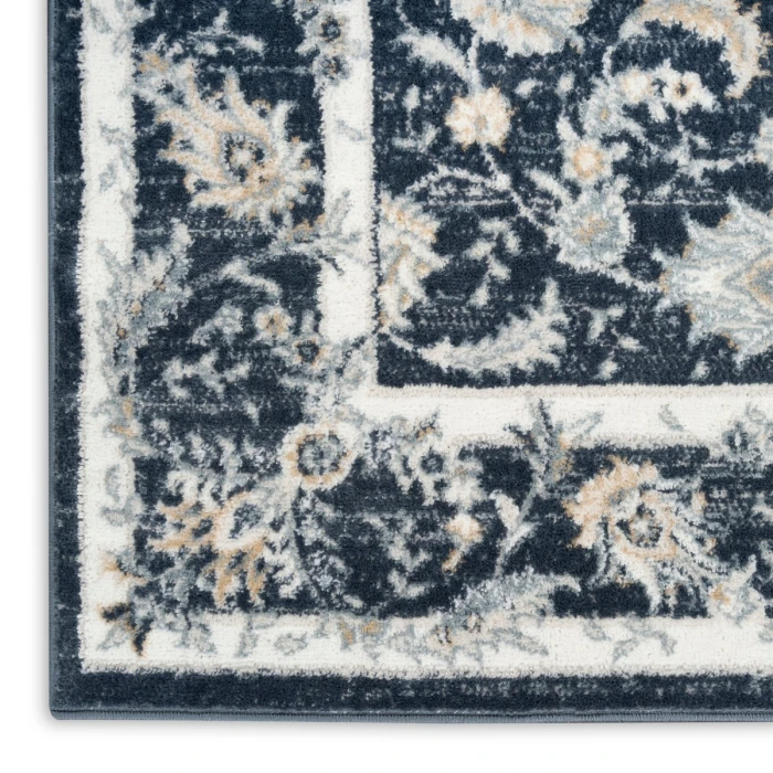 Nourison Dekor Slate/Ivory DEK09 5 ft. 3 in. X 7 ft. Rect. Rug