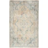 Nourison Home Astra Machine Washable ASW12 Beige Blue 4 ft. X 6 ft. Area Rug