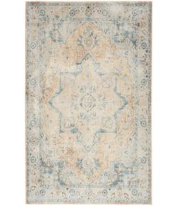 Nourison Home Astra Machine Washable ASW12 Beige Blue 4 ft. X 6 ft. Area Rug