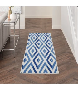 Nourison Home Whimsicle WHS04 Ivory Blue 2 ft. X 8 ft. Area Rug