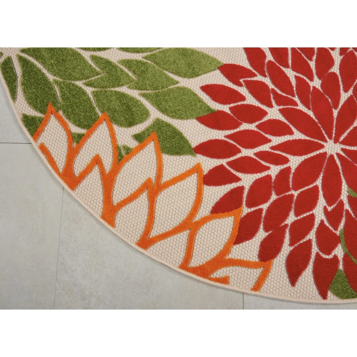 Nourison Aloha Round Area Rug ALH05-Green