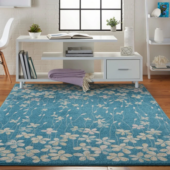 Nourison Tranquil Area Rug TRA04-Turquoise