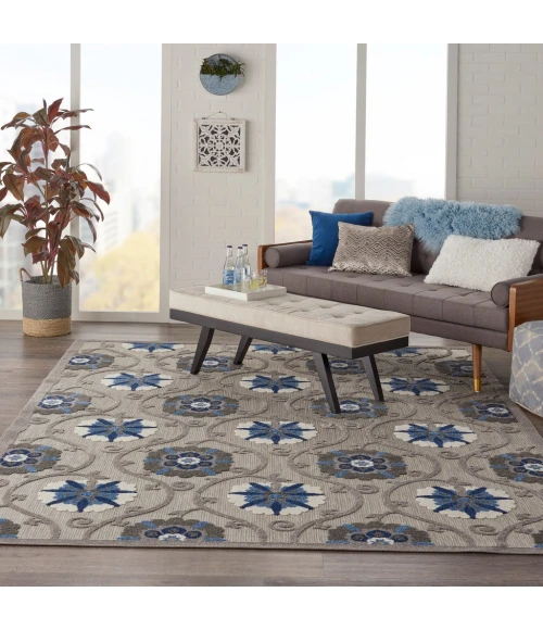 Nourison Aloha Area Rug ALH19-Grey/Blue