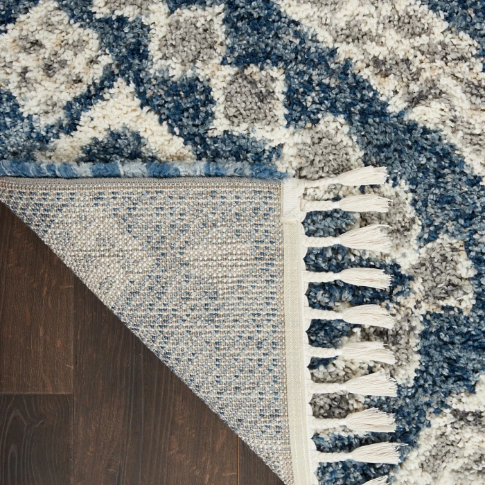 Nourison Oslo Shag Denim Blue OSL02 8 ft. X 11 ft. Rect. Rug