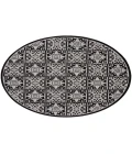 Nourison Aloha Black White ALH34 7’10” Round Rug
