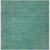 Nourison Home Nourison Essentials NRE01 Blue Green 9 ft. Square Area Rug