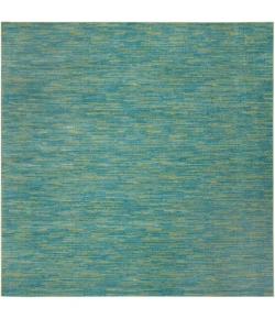 Nourison Home Nourison Essentials NRE01 Blue Green 9 ft. Square Area Rug
