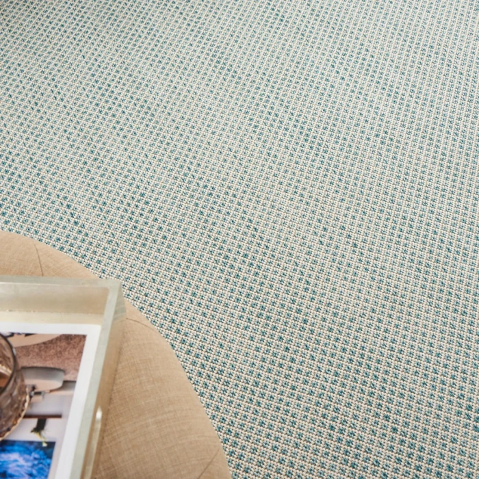 Nourison Courtyard Area Rug COU01-Ivory Aqua