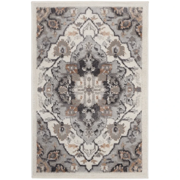 Nourison Elation Area Rug ETN09-Ivory Grey