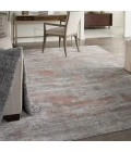 Nourison Rustic Textures Area Rug RUS15-Light Grey/Rust