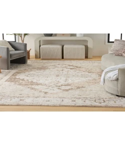 Nourison Home Astra Machine Washable ASW11 Beige 6 ft. 7 in. X 9 ft. Area Rug