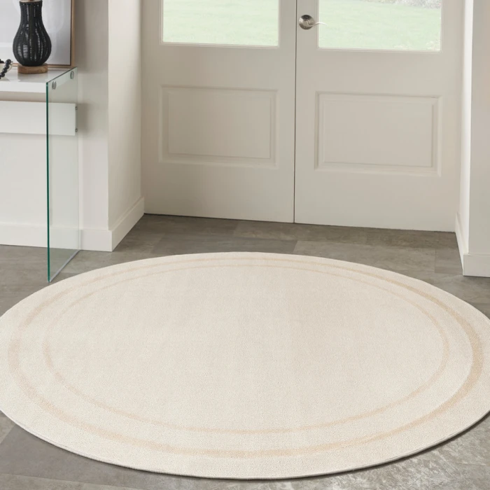 Nourison Home Nourison Essentials Ivory Gold NRE02 6 ft. Round Rug