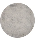 Nourison Rustic Textures Area Rug RUS09 Ivory/Light Blue 5'3" Round