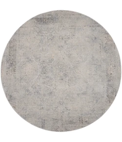 Nourison Home Rustic Textures RUS09 Ivory Light Blue 5 ft. 3 in. Round Area Rug