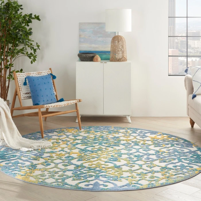 Nourison Aloha Area Rug ALH21-Ivory Blue