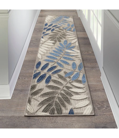 Nourison Aloha Runner Area Rug ALH18-Grey/Blue