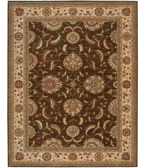 Nourison Home Living Treasures Brown LI04 7ft.6in. x 9ft.6in. Rect. Rug