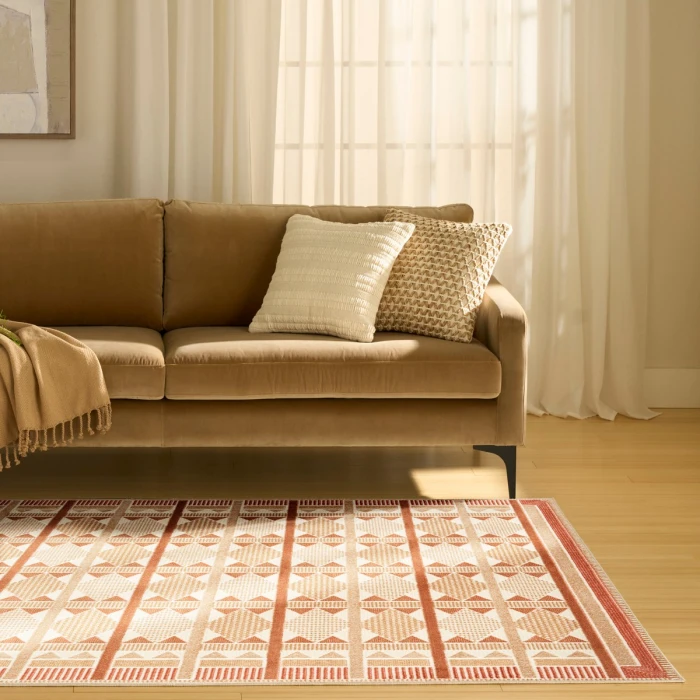 Nourison Nordic Rust NRC06 4 ft. X 6 ft. Rect. Rug