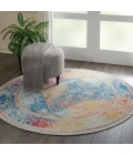 Nourison Home Ankara Global White ANR04 6ft. x Round Round Rug