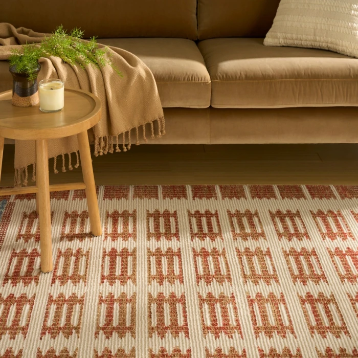 Nourison Nordic Ivory Rust NRC16 5 ft. X 7 ft. Rect. Rug