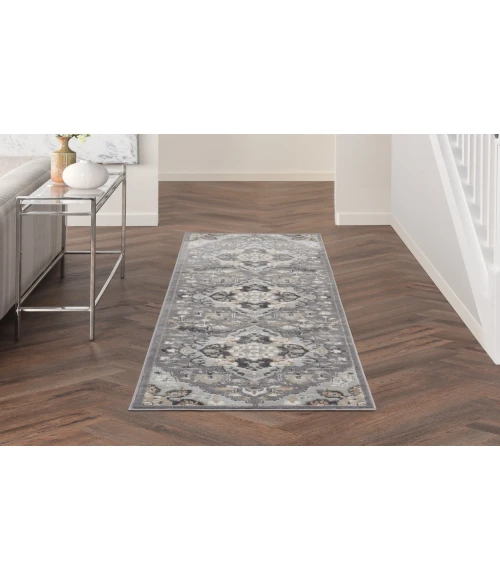 Nourison Elation Ivory Grey ETN09 2 ft. 2 in. X 12 ft. Rectangle Rug