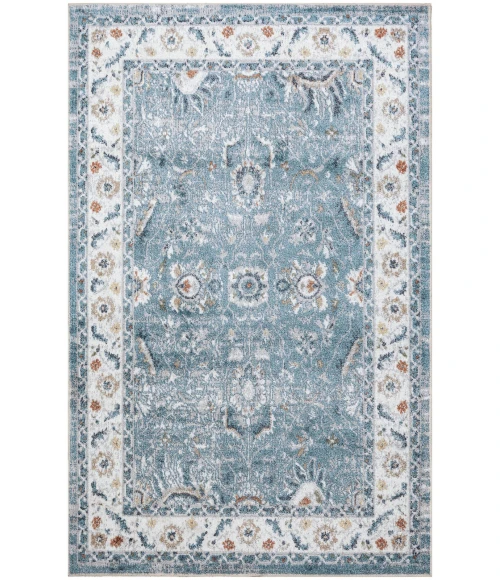 Nourison Astra Machine Washable Blue ASW20 3 ft. 3 in. x 5 ft. Rect. Rug