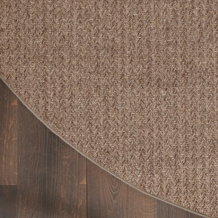Nourison Tulum Brown TLM02 8 ft. X Round Rug