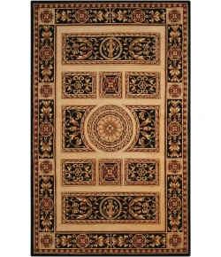 Nourison Home Versailles Palace Ivory/Black VP21 5ft.3in. x 8ft.3in. Rect. Rug