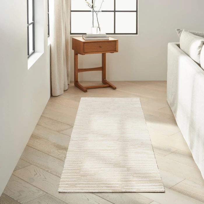Calvin Klein Linear Area Rug LNR01 Ivory