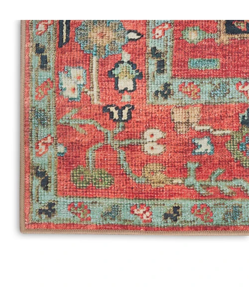 Nourison Vintage Washables Rust Multicolor VWS12 2 ft. X 6 ft. Rect. Rug