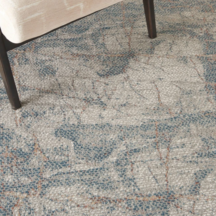 Nourison Rustic Textures Light Grey Blue RUS15 5ft. 3in. x 7ft. 3in. Rect. Rug