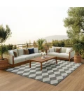 Nourison Positano Charcoal POS04 6 ft. X 9 ft. Rect. Rug