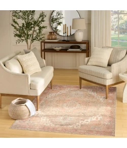 Nourison Home Vintage Washables VWS07 Coral Taupe 4 ft. X 6 ft. Area Rug